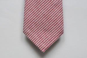 Image of RED STRIPED CHAMBRAY TIE - LS004