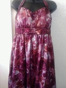 Image of Brand New Torrid Red Rose Bow Dress With Black Mesh Overlay