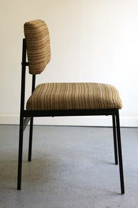 Image of CHAISE EN TISSU ANNÉES 60 STYLE SCANDINAVE - REF.1021