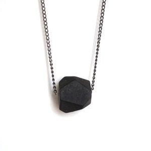 Image of Faceted Matte Onyx Necklace