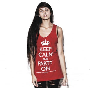 Image of Keep Calm and Party On Unisex Tank