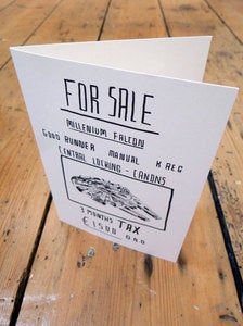 Image of Millenium Falcon - Greetings Card
