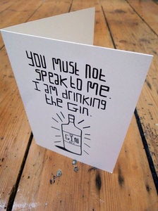 Image of Drinking the Gin - Greetings card