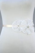 Image of Lace Flower Duo Bridal Sash
