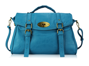 Image of Teal Faux Leather Satchel