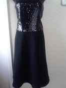 Image of Black Sequin Top Full Skirt with Tulle Underneath dress Sz 1x 