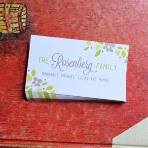 Image of Family Flowers Calling Cards
