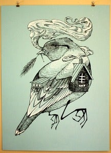 Image of Birdhouse Print