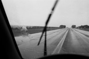 Image of Looking at the world through the windshield