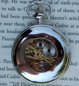 Image of Silver Winged Wind-Up Pocket Watch