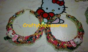 Image of   ♥rainbow bling bamboo with kitty bow ♥ 