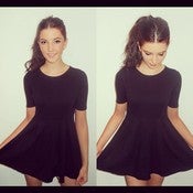 Image of Fitted mini skater dress