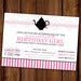 Image of Two for Tea Party Invitation - Bridal Showers, Tea Parties, Birthday Parties, 