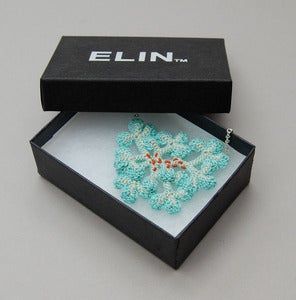 Image of Lichen necklace in pale aqua
