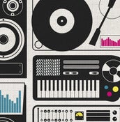 Image of analog nights - fabric sample