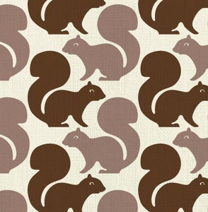 Image of squirrels - fabric sample