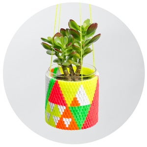 Image of Woven Bead Planter (mexican)