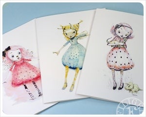 Image of 3 Art Doll Cards by the Filigree