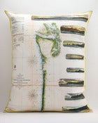 Image of Vintage PACIFIC NORTHWEST Map Pillow, Made to Order 16"x20" Cover