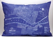 Image of Vintage PORTLAND, OR Map Pillow, Made to Order 15"x20" Cover