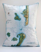 Image of Vintage BARNEGAT, NJ Map Pillow, Made to Order 16"x20" Cover