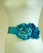 Image of Bridal Sash Belt - Turquoise Blue Sash by Nia Person