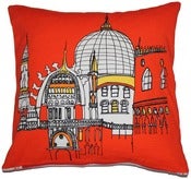 Image of Venezia Red Cushion