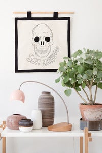 Image of My Embroidery Kit - Skull with black floss color