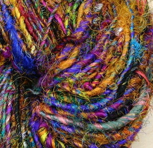 Image of Wild Peacock Recycled Silk Yarn