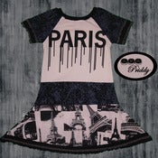 Image of **SOLD OUT** Paris Dress made with designer tee size 7/8