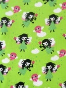 Image of Green fairies interlock (by the half metre)