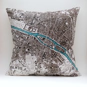 Image of Vintage PARIS 18" x18" Map Pillow Cover