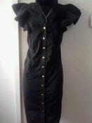 Image of Baby Phat Black Ruffle Sleeve Dress 1X 