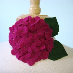 Image of large hydrangea // fuchsia headband