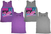 Image of Unisex Do It Better Tank...Dark Orchid & Grey Taupe