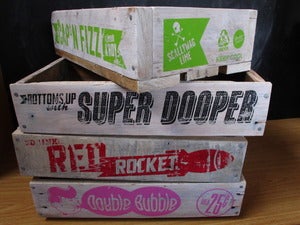 Image of Cool Up-Cycled Wooden Drink Crates