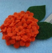 Image of mini hydrangea // tangerine brooch