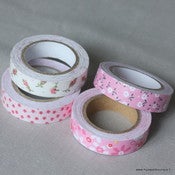 Image of Fabric tape fleuris - 4 modèles