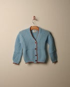 Image of c. 1970s tipped blue cardigan