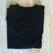 Image of Chocolate Industries Black on Black logo tee shirt.