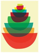 Image of Bowl Stack kitchen art print