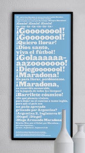 Image of MARADONA "GOAL OF THE CENTURY" PRINT LARGE