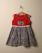 Image of c. 1980s nautical print pocket dress
