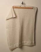 Image of SALE Vintage cream cellular blanket