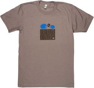 Image of Blue on Cinder Hedgehog Organic Adult Tee