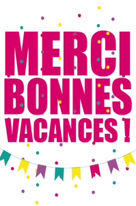 Image of Cadeau de fin d'année - merci et bonnes vacances ! / pour les atsem