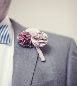 Image of Floral Pompom buttonhole
