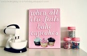 Image of when all else fails bake cupcakes mini plaque 5x7