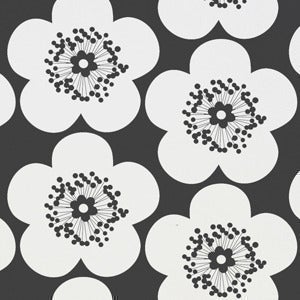 Image of pop floral wallpaper sample - darks
