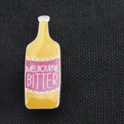 Image of Melbourne Bitter Enamel + Stainless Steel Brooch
